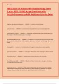 WGU D115 OA Advanced Pathophysiology Exam &lpar;2025&sol;2026&rpar; &vert; Actual Questions & Detailed Answers &vert; OA Readiness Practice Test