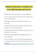 Industrial Maintenance Mechanic-v4 Bundled Exams 2026 Questions and Answers 100&percnt; Pass Guaranteed