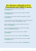 HCA 205 Week 1 UPDATED ACTUAL  Exam Questions and CORRECT Answers 