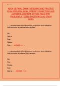 ABSA 4B Final Exam 2025&sol;2026&colon; Complete Practice Questions & Answers with Study Guide