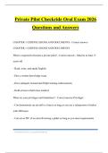 Private Pilot Checkride Oral Exam 2026 Questions and Answers