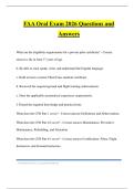 FAA Oral Exam 2026 Questions and Answers