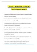 Chapter 1 Workbook Exam 2026 Questions and Answers