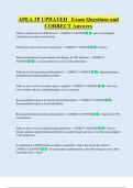 APEA 3P  Bundled Exam Questions WITH  CORRECT Answers