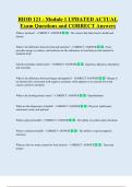 BIOD 121 - Module 1 UPDATED ACTUAL  Exam Questions and CORRECT Answers
