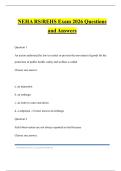 NEHA RS&sol;REHS Exam 2026 Questions and Answers