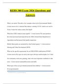 REHS 300 Exam 2026 Questions and Answers