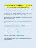 Nur 155  Bundled Exam Questions WITH  CORRECT Answers