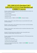 NSG 3100  Bundled Exam Questions WITH  CORRECT Answers