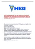 HESI&comma;Saunders Review -ACTUAL EXAM- LATEST VERSION -QUESTIONS AND ANSWERS&sol;&sol;HESI&comma;Saunders Review -ACTUAL EXAM- LATEST VERSION -QUESTIONS AND ANSWERS