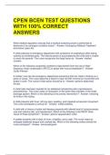 CPEN BCEN TEST QUESTIONS WITH 100&percnt; CORRECT ANSWERS 