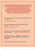 WGU D583 Foundations in Public Health OA Exam 2025&sol;2026&colon; Complete Questions & Verified Answers &vert; Graded A&plus;