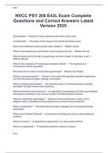 NVCC PSY 200 E43L Exam Complete  Questions and Correct Answers Latest  Version 2025 