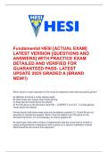 Fundamental HESI -ACTUAL EXAM- LATEST VERSION.pdf //Fundamental HESI -ACTUAL EXAM- LATEST VERSION.pdf