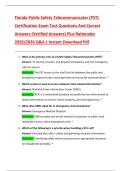 Florida Public Safety Telecommunicator &lpar;PST&rpar;  Certification Exam Test Questions And Correct  Answers &lpar;Verified Answers&rpar; Plus Rationales  2025&sol;2026 Q&A &vert; Instant Download Pdf