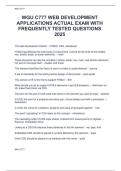 WGU C777 WEB DEVELOPMENT  APPLICATIONS ACTUAL EXAM WITH  FREQUENTLY TESTED QUESTIONS  2025