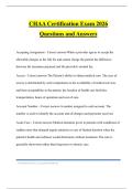 CHAA Certification Exam 2026 Questions and Answers