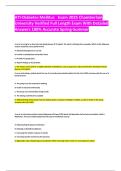 ATI-Diabetes Mellitus   Exam 2025 Chamberlain University Verified Full Length Exam With Detailed Answers 100&percnt; Accurate Spring-Summer