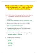 NR 566 Advanced Pharmacology Final Exam Review &vert; Chamberlain College &vert; 2021&sol;2022 &vert; Complete Exam Guide