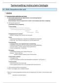 Volledige samenvatting Moleculaire biologie &lpar;Claessens - '23&sol;'24&rpar;