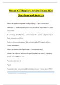 Mosby CT Registry Review Exam 2026 Questions and Answers