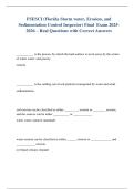 FSESCI &lpar;Florida Storm water&comma; Erosion&comma; and Sedimentation Control Inspector&rpar; Final  Exam 2025-2026 &ndash; Real Questions with Correct Answers