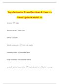 Yoga Instructor Exam Questions & Answers Latest Update Graded A&plus;