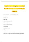 Yoga Teacher Training Core Power Final Exam Questions & Answers Latest Update Graded A&plus;