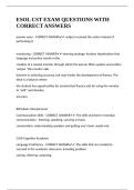 ESOL CST EXAM QUESTIONS WITH CORRECT ANSWERS&period;