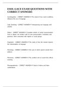 ESOL GACE EXAM QUESTIONS WITH CORRECT ANSWERS&period;