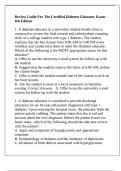 Review Guide For The Certified Diabetes Educator Exam - 4th Edition
