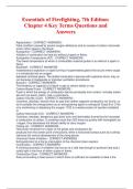 Essentials of Firefighting&comma; 7th Edition Chapter 4 Key Terms Questions and Answers