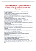 Essentials of Fire Fighting Edition 7 Chapter 4 Fire Dynamics Questions and Answers
