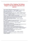Essentials of Fire Fighting 7th Edition Chapter 4&comma; Fire Dynamics Questions and Answers