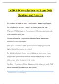 IAED ETC certification test Exam 2026 Questions and Answers