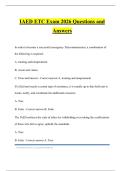 IAED ETC Exam 2026 Questions and Answers