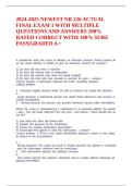 2024-2025 NEWEST NR 226 ACTUAL FINAL EXAM 1 WITH MULTIPLE QUESTIONS AND ANSWERS 100&percnt; RATED CORRECT WITH 100&percnt; SURE PASS&vert;GRADED A&plus;