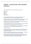 CPACE &ndash; Content Exam with Complete Solutions