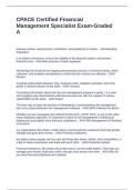 CPACE Certified Financial Management Specialist Exam-Graded A