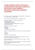LVMH CERTIFICATION AND FINAL EXAM NEWEST 2024-2025 COMPLETE QUESTIONS AND CORRECT DETAILED ANSWERS &lpar;VERIFIED ANSWERS&rpar;