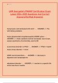 LMR Georgette&rsquo;s PMHNP Certification Exam 2024-2025&colon; Questions & Verified Answers