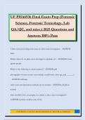 UF PHA6936 Final Exam Prep &lpar;Forensic Science&comma; Forensic Toxicology&comma; Lab QA&sol;QC&comma; and misc&period;&rpar; 2025 Questions and Answers 100&percnt; Pass