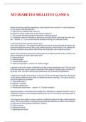 ATI-DIABETES MELLITUS Q AND A