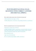 PN FUNDAMENTALS FINAL EXAM &ndash; QUESTIONS WITH CORRECT ANSWERS &lpar;2025-2026 FALL-SPRING&rpar;