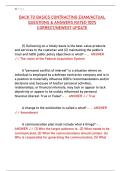 Back to Basics Contracting Exam&colon; Actual Questions & Answers &lpar;100&percnt; Correct &vert; Newest Update&rpar;