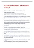 WGU D570 COGNITIVE PSYCHOLOGY Q AND A