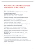 WGU D570 COGNITIVE PSYCHOLOGY ASSESSMENT GUIDE Q AND A