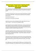 Government Travel Card Training Exam Questions with Correct Answers 2025&sol;2026