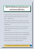 ABCTE PTK Exam Study Questions and Answers 100&percnt; Pass