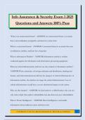 Info Assurance & Security Exam 1 2025 Questions and Answers 100&percnt; Pass